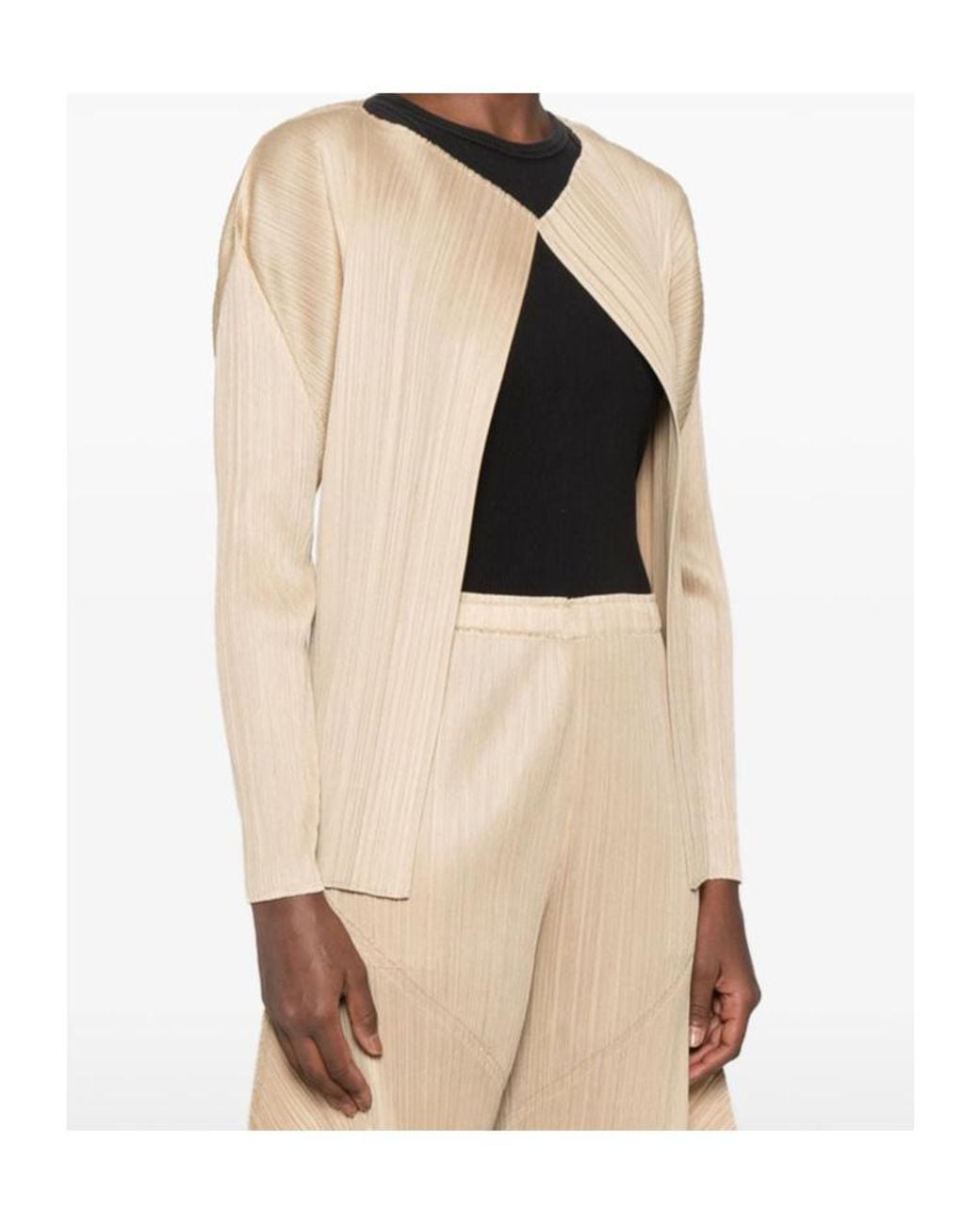Pleats Please Issey Miyake Natural Sweater Pleats Please Issey Miyake