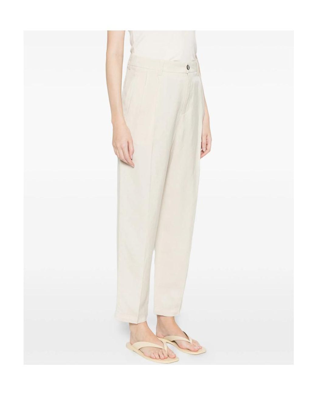 Barena White Button-Up Casual Pants