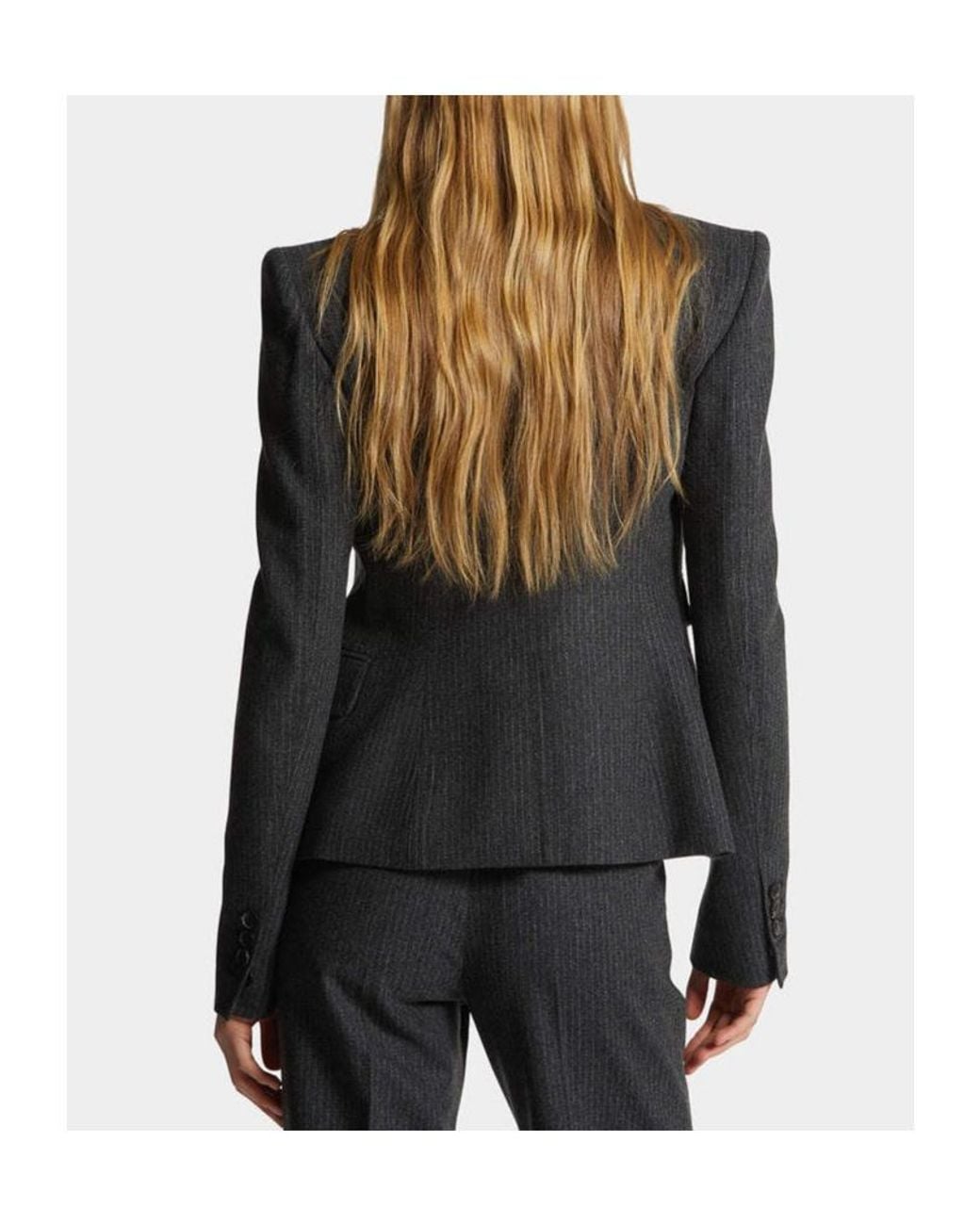 DSquared² Blue Pinstripe Pattern Blazer