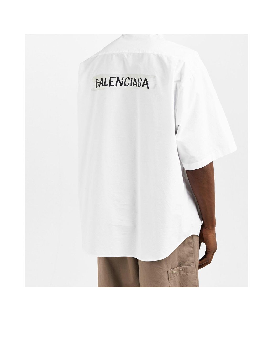 Balenciaga White Logo Shirt for men