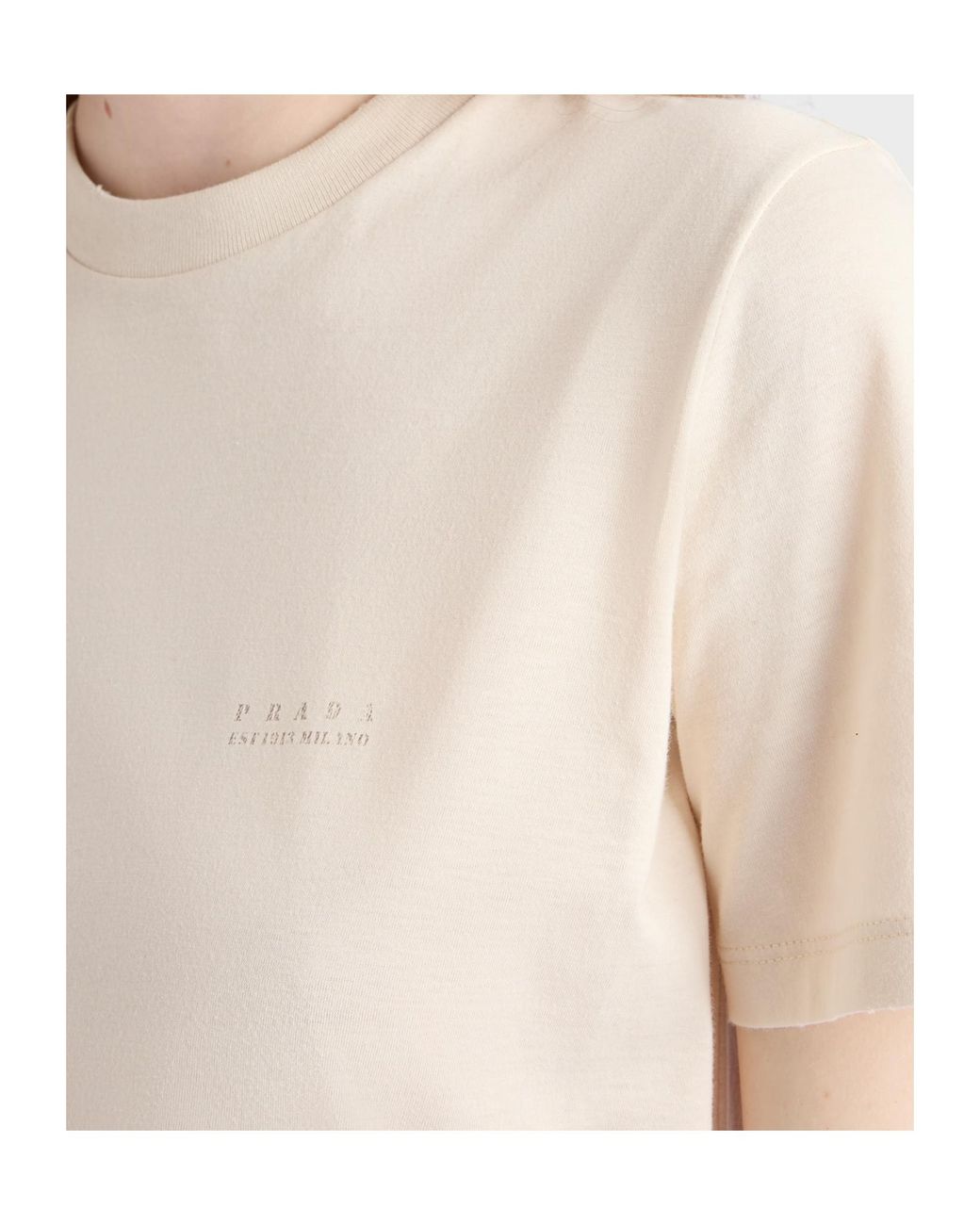 Prada White Short-Sleeved Crewneck T-Shirt