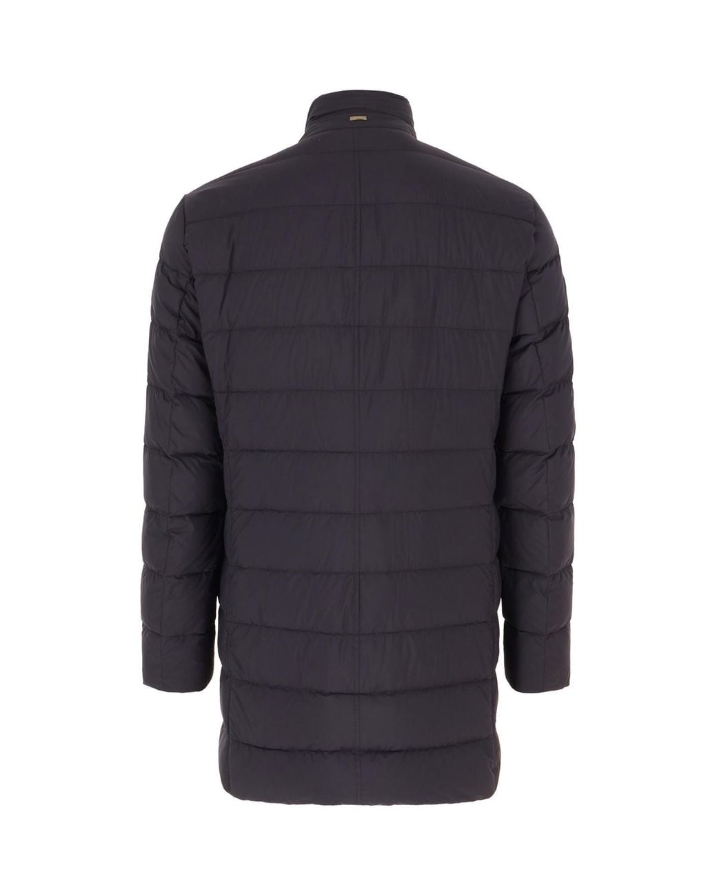 Herno Blue Single-Breasted Padded Coat for men