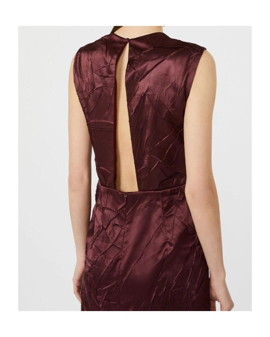 Max Mara Purple Satin Princess-Line Dress