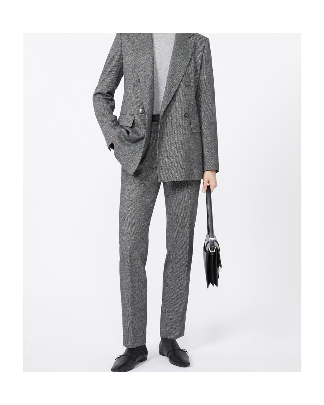 Max Mara Gray Casual Pants With Belt Loops