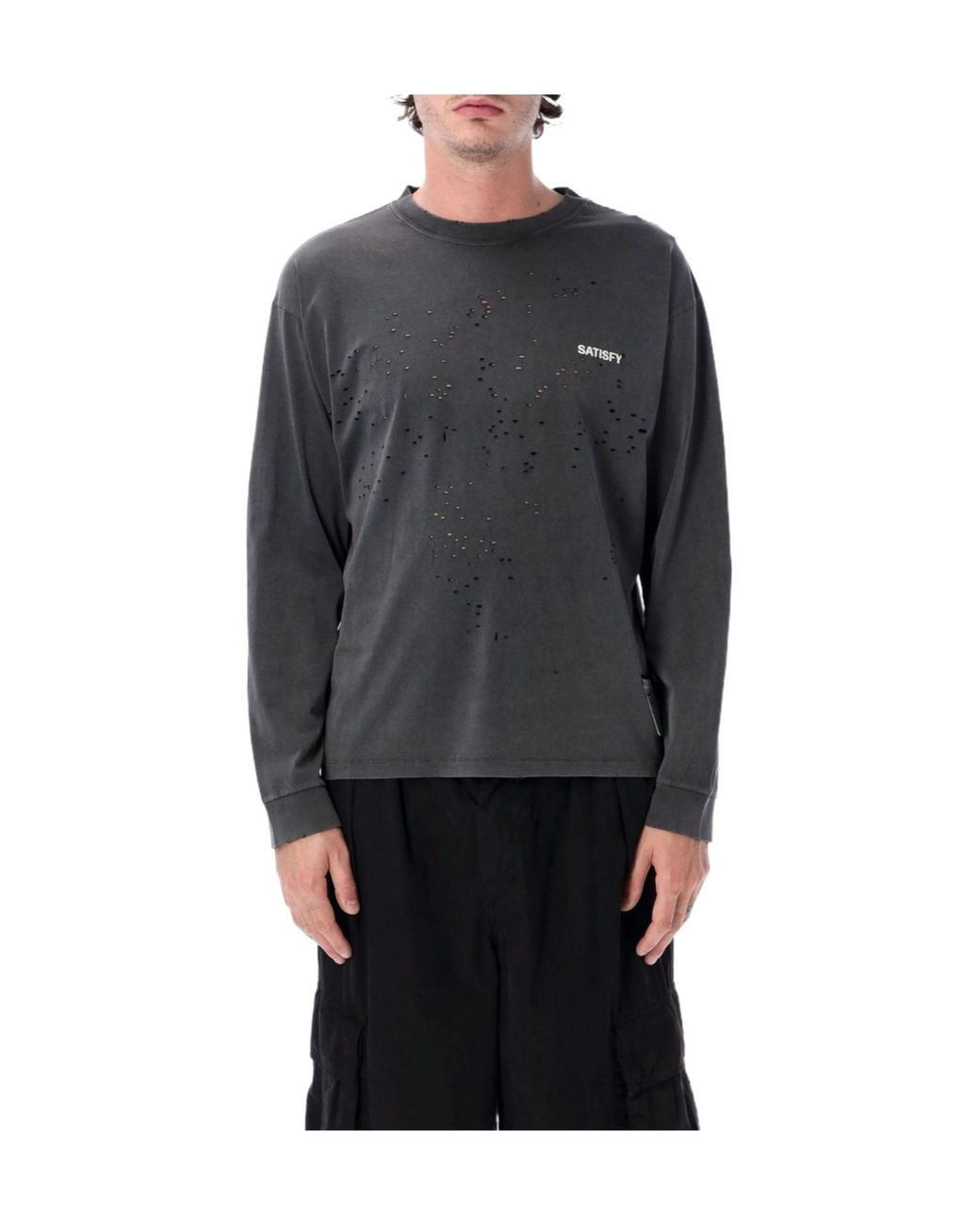 Satisfy Gray Mothtech Long Sleeve T-Shirt for men