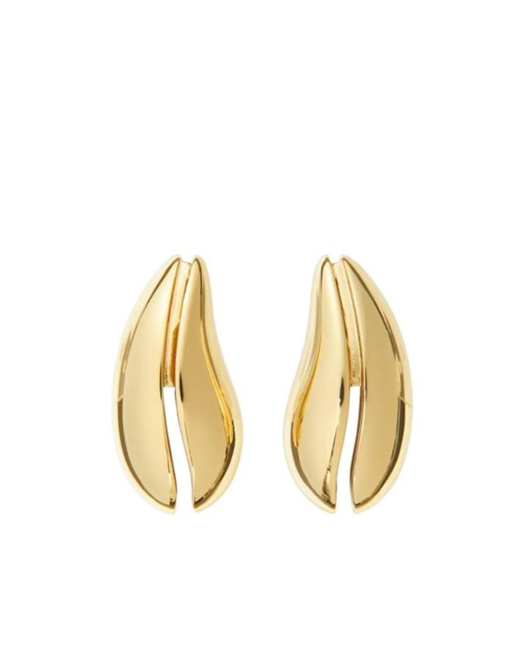 Tory Burch Metallic Wave Mini Earrings