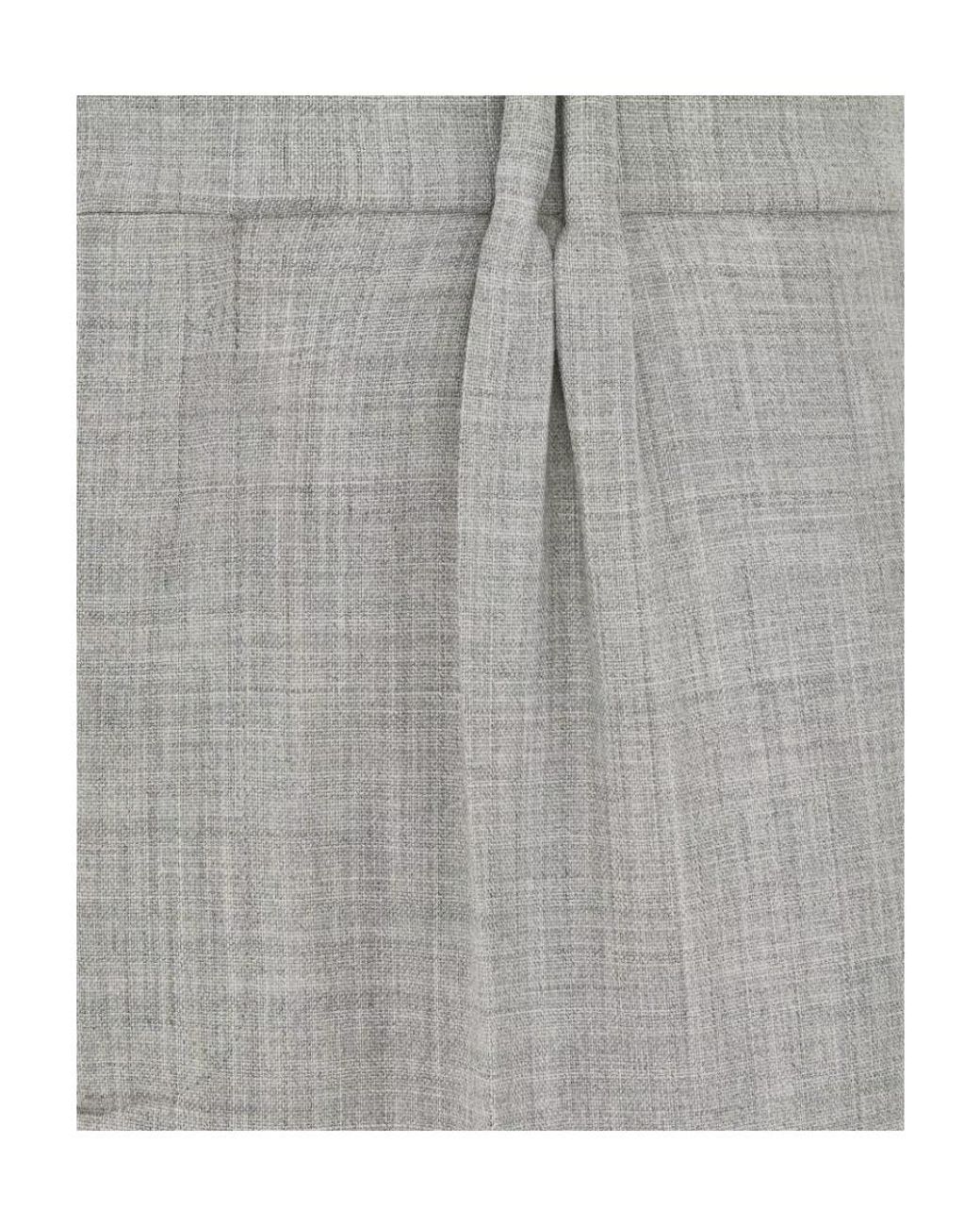 Dior Gray Homme Straight Leg Pleated Pants for men