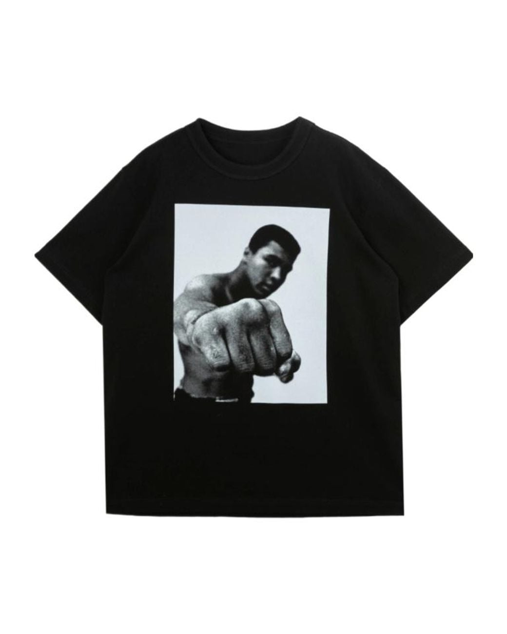 Sacai Black Graphic-Print Crewneck T-Shirt for men