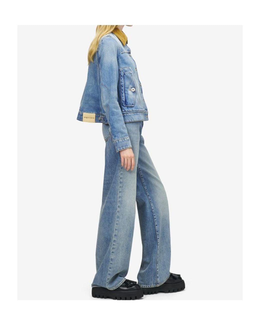 McQueen Blue Boxy Denim Jacket