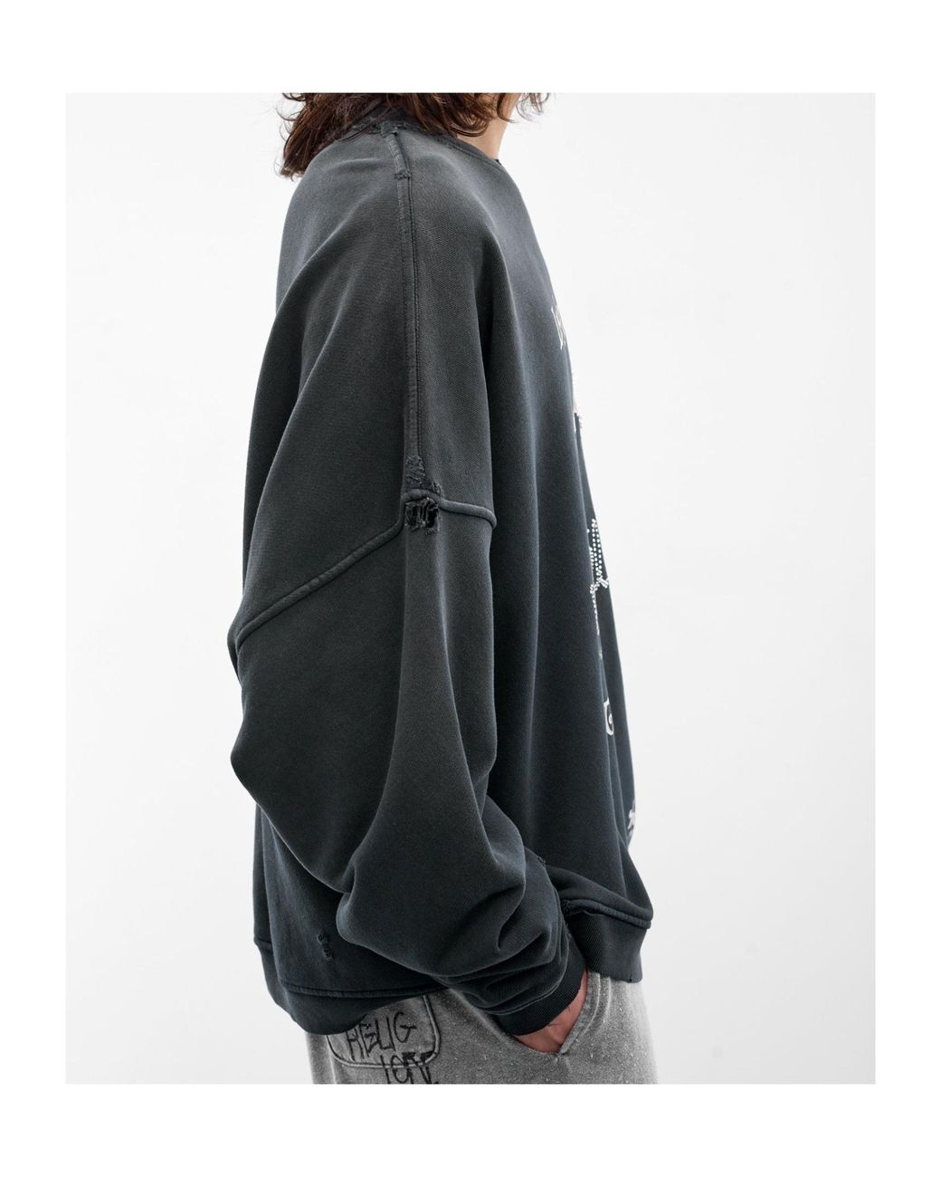 Paly Hollywood Black Crew Neck Sweatshirt for men