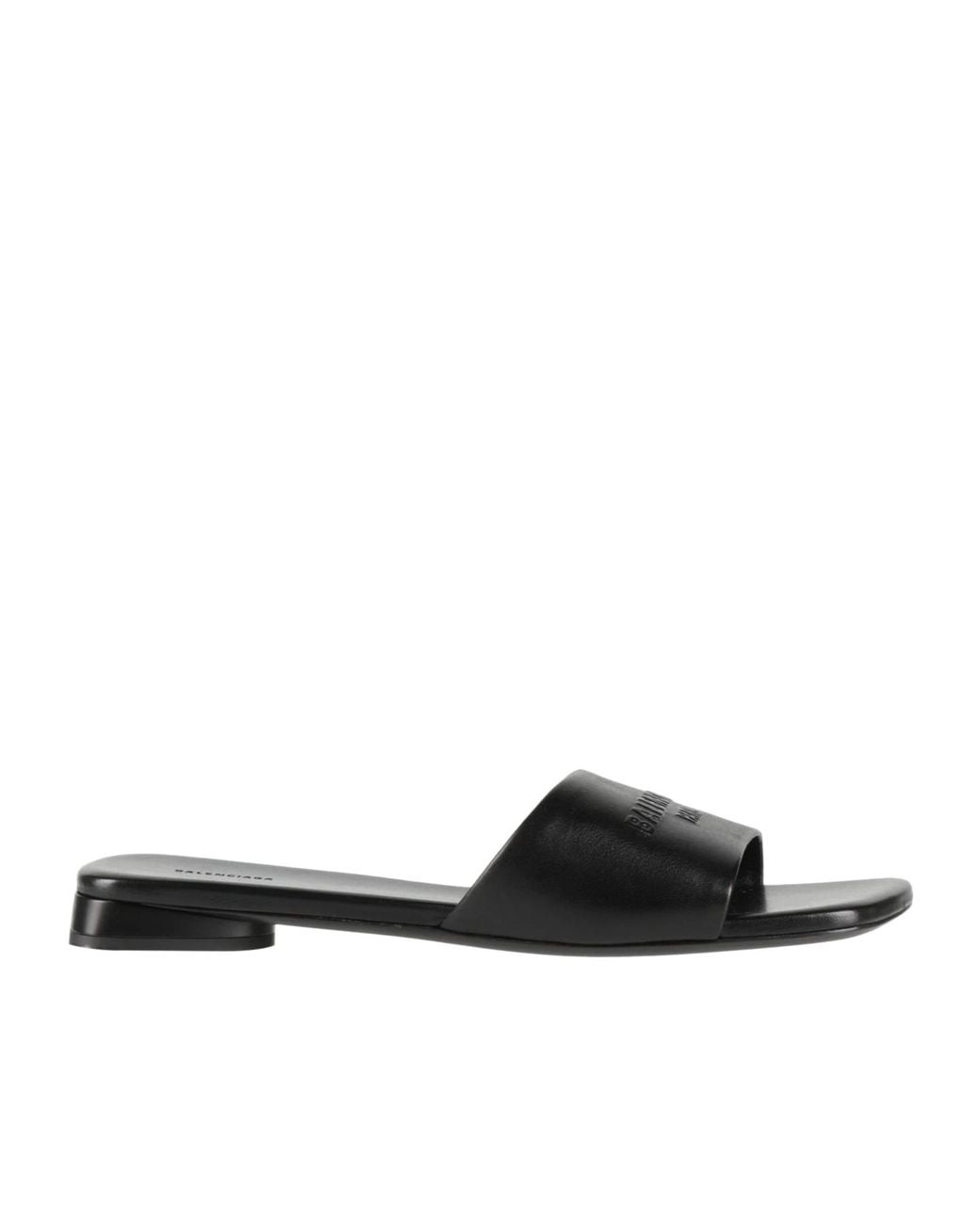 Balenciaga Black Logo Slippers