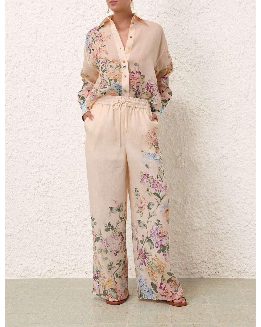 Zimmermann Natural Halliday Relaxed Pants