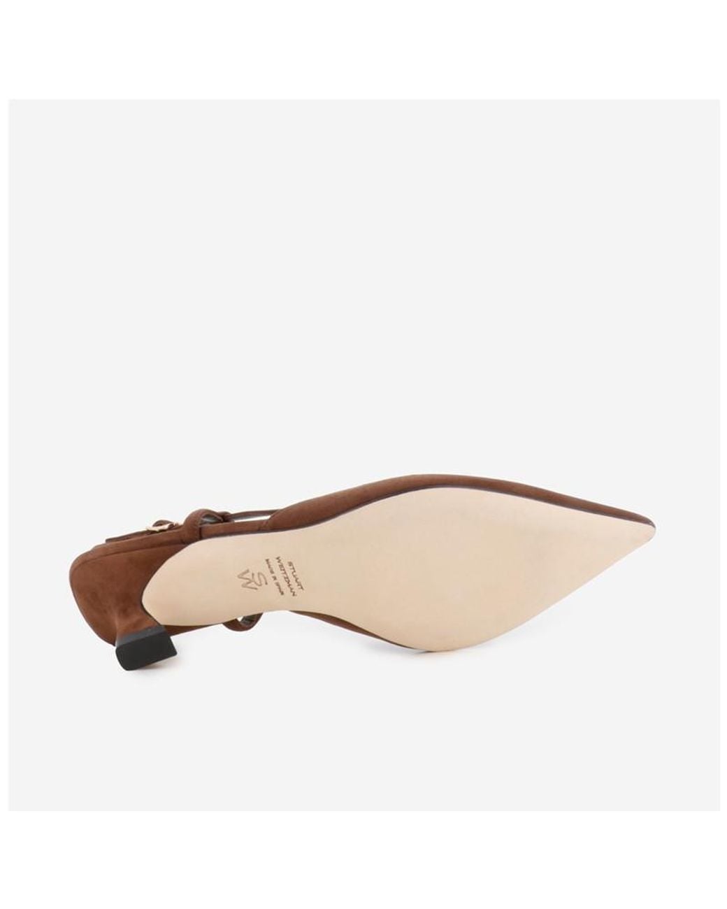 Stuart Weitzman Brown Pointed-Toe High-Heeled Sandals