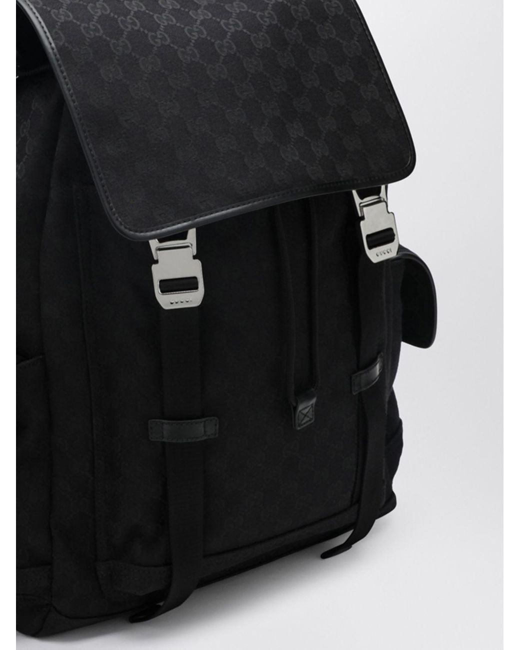 Gucci Black Gg Large Backpack for men