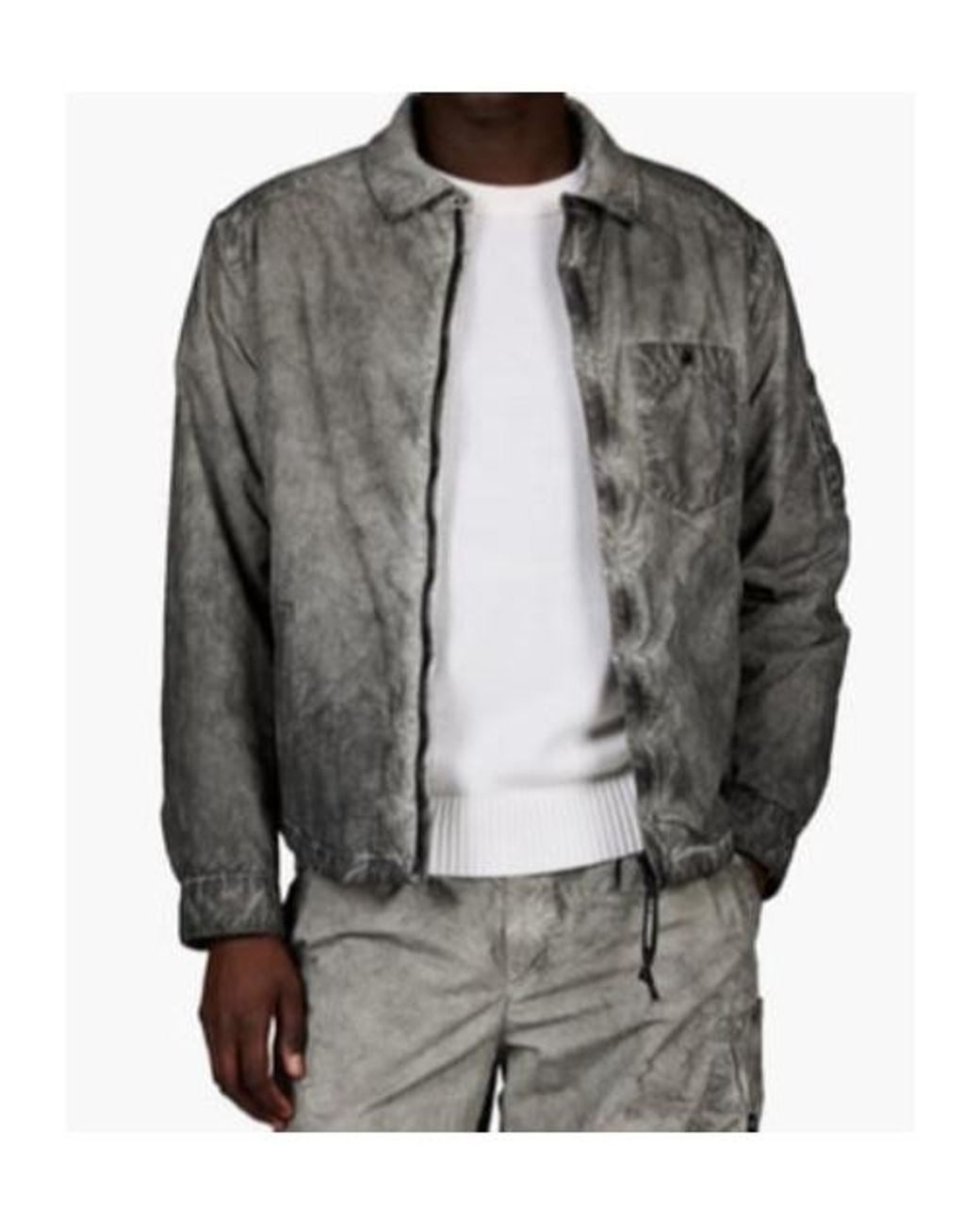 C P Company Gray Lens-Detail Shirt Jacket for men