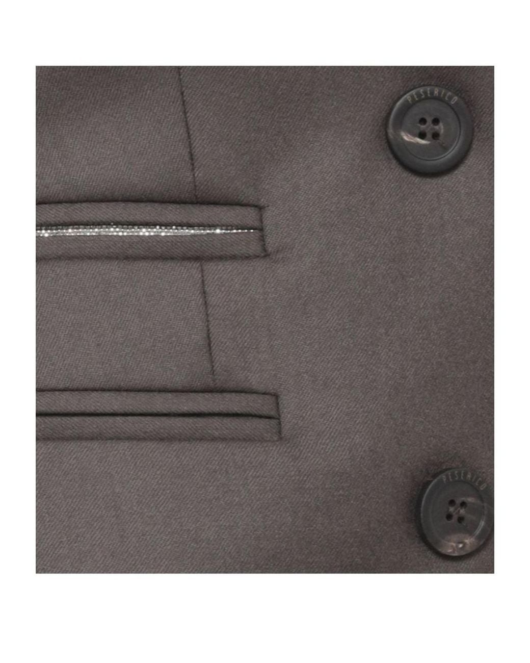 Peserico Black Double-Breasted Peak-Lapel Blazer