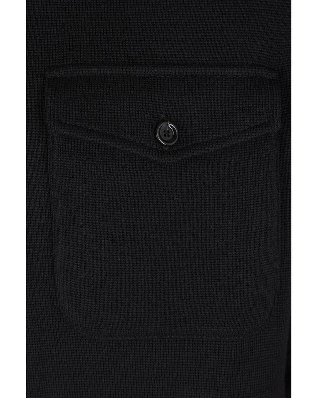 Lardini Black Button-Up Shirt Jacket for men