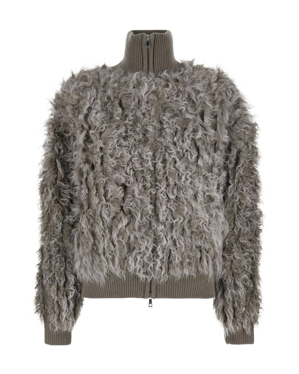 P.A.R.O.S.H. Gray Wool Bomber Jacket Coat