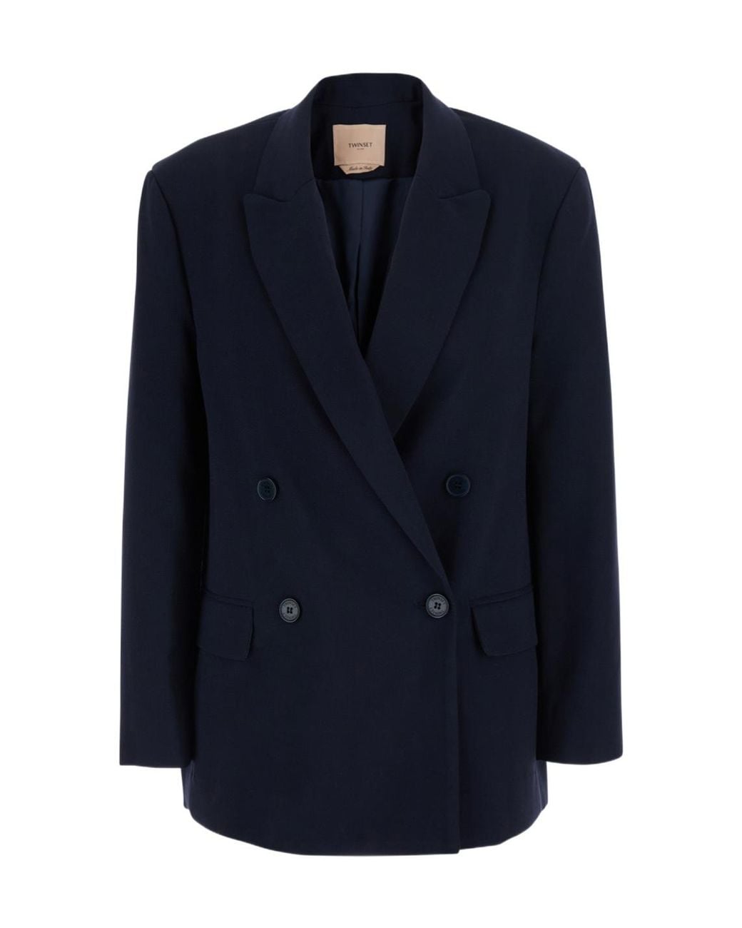 Twinset Blue Double-Breasted Blazer