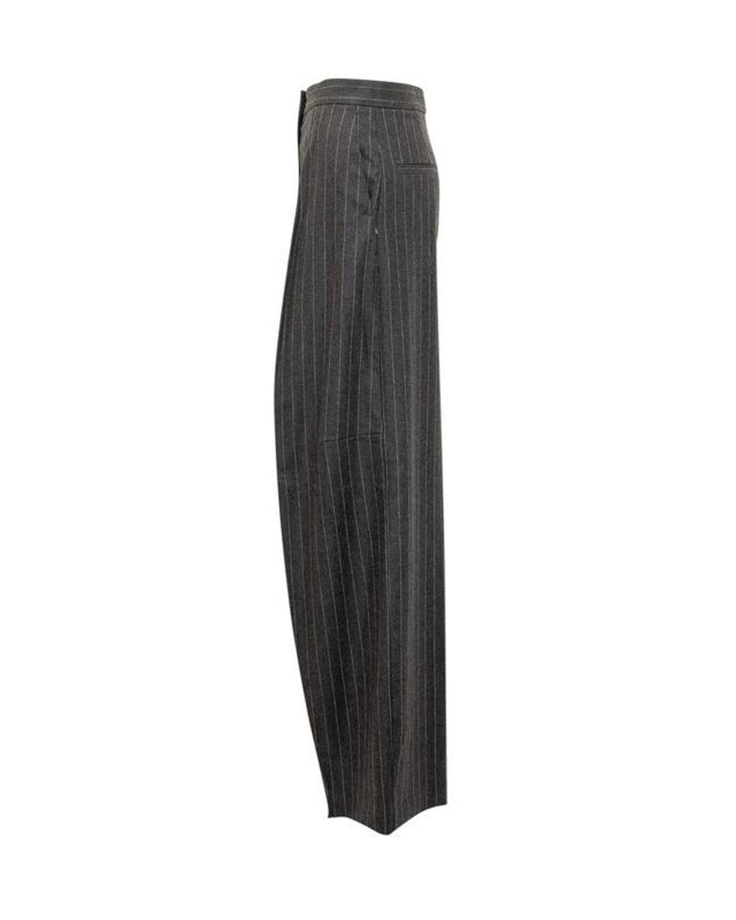 Sportmax Gray Belgio Striped Tailored Trousers