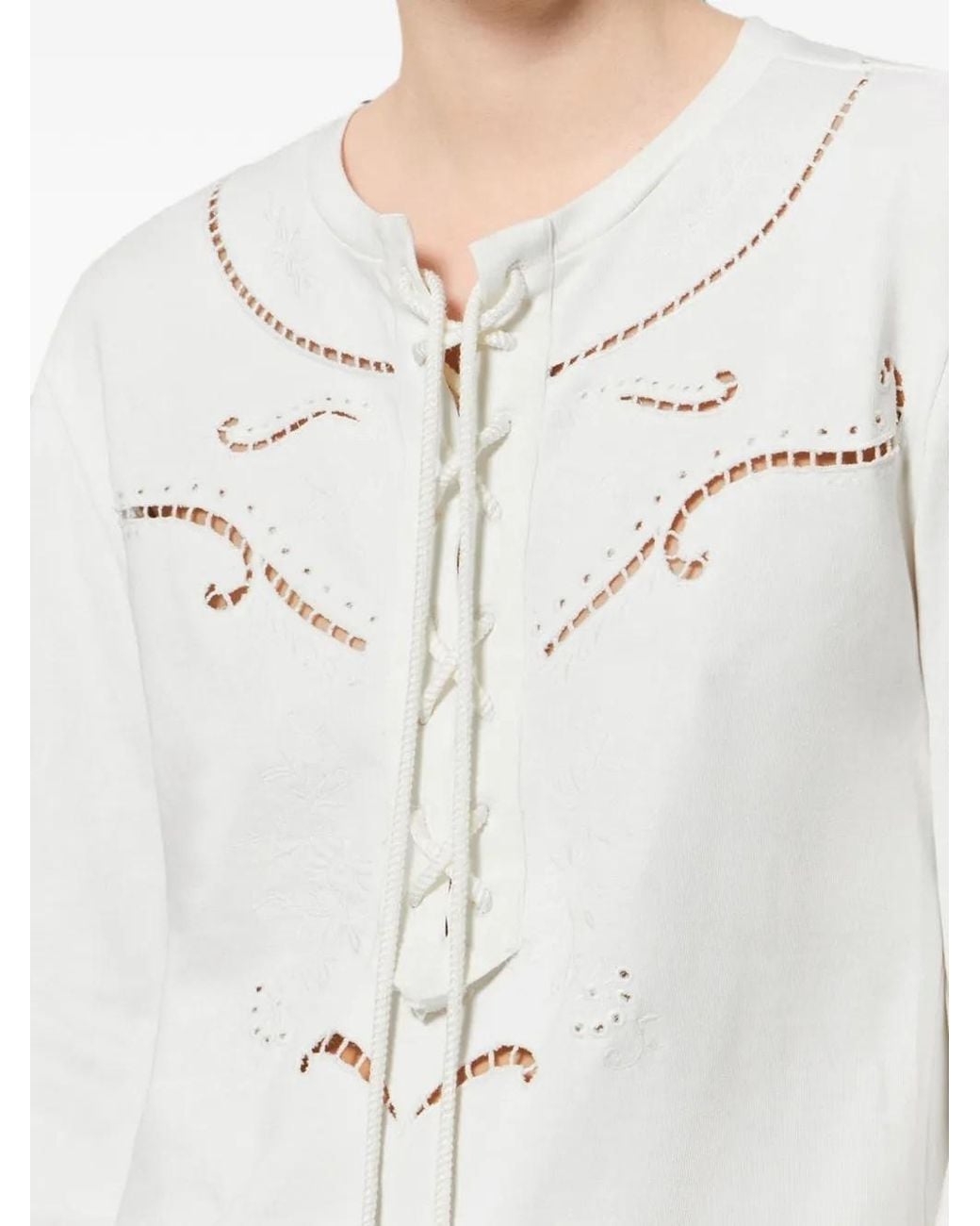 Isabel Marant White Long-Sleeved Dress