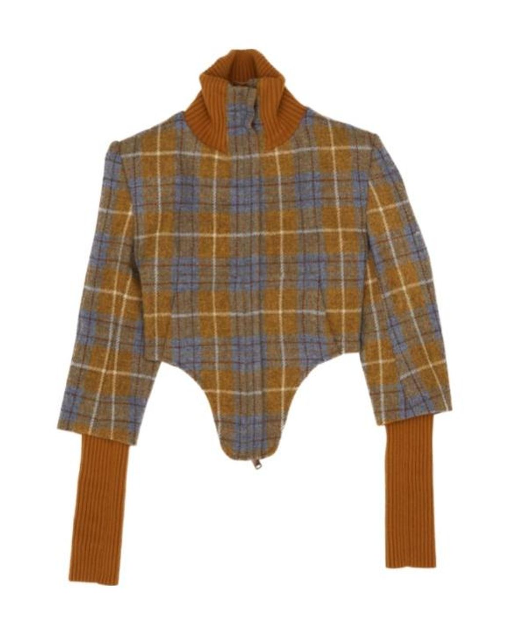 Vivienne Westwood Brown Checked Knitted Jacket