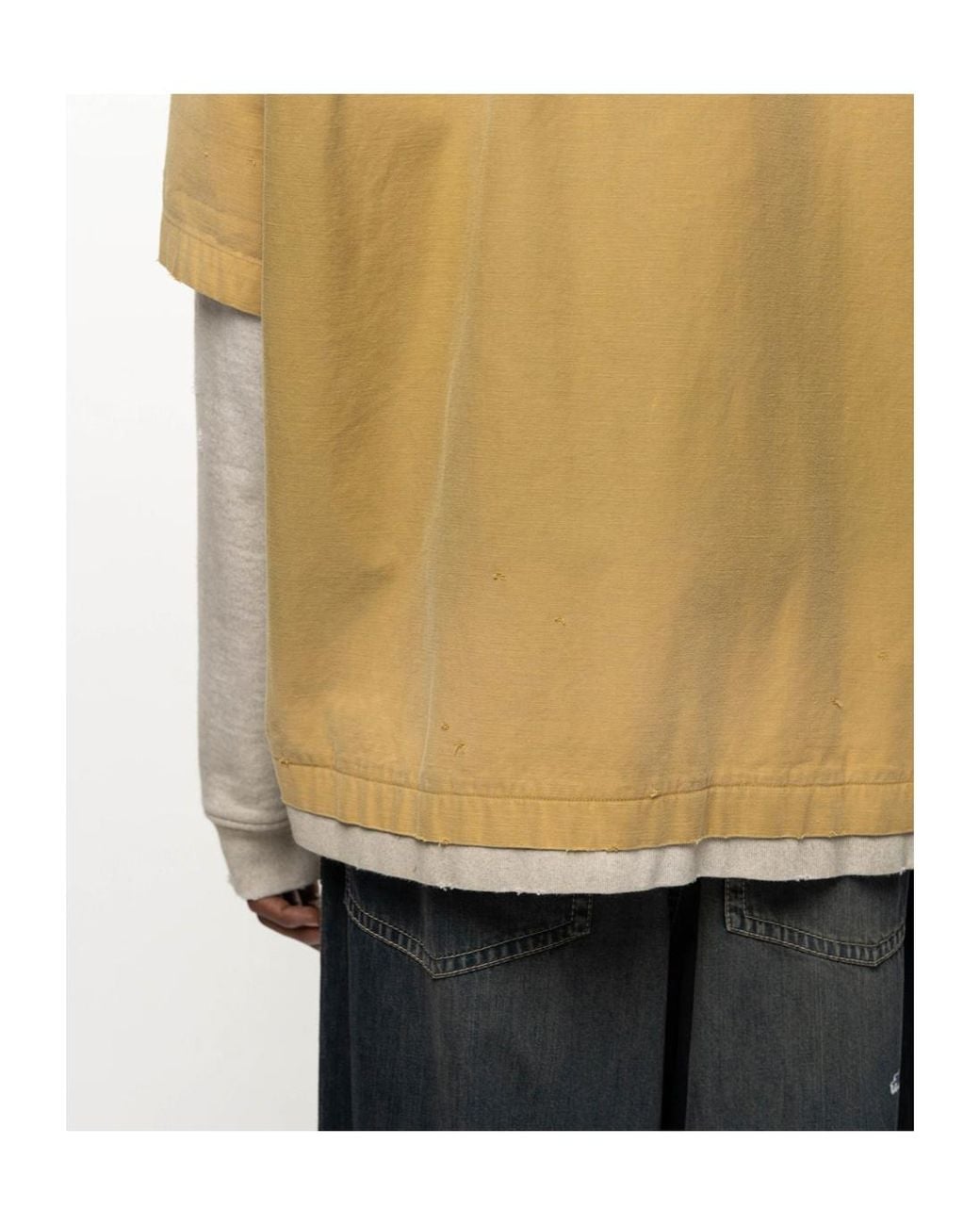 Maison Mihara Yasuhiro Metallic Pullover Layered Shirt for men
