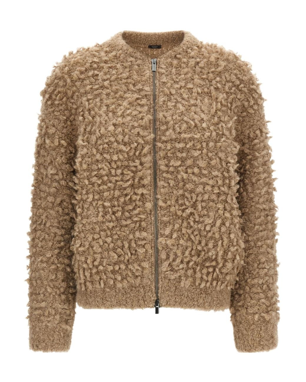 Peserico Brown Casual Zip-Up Jacket