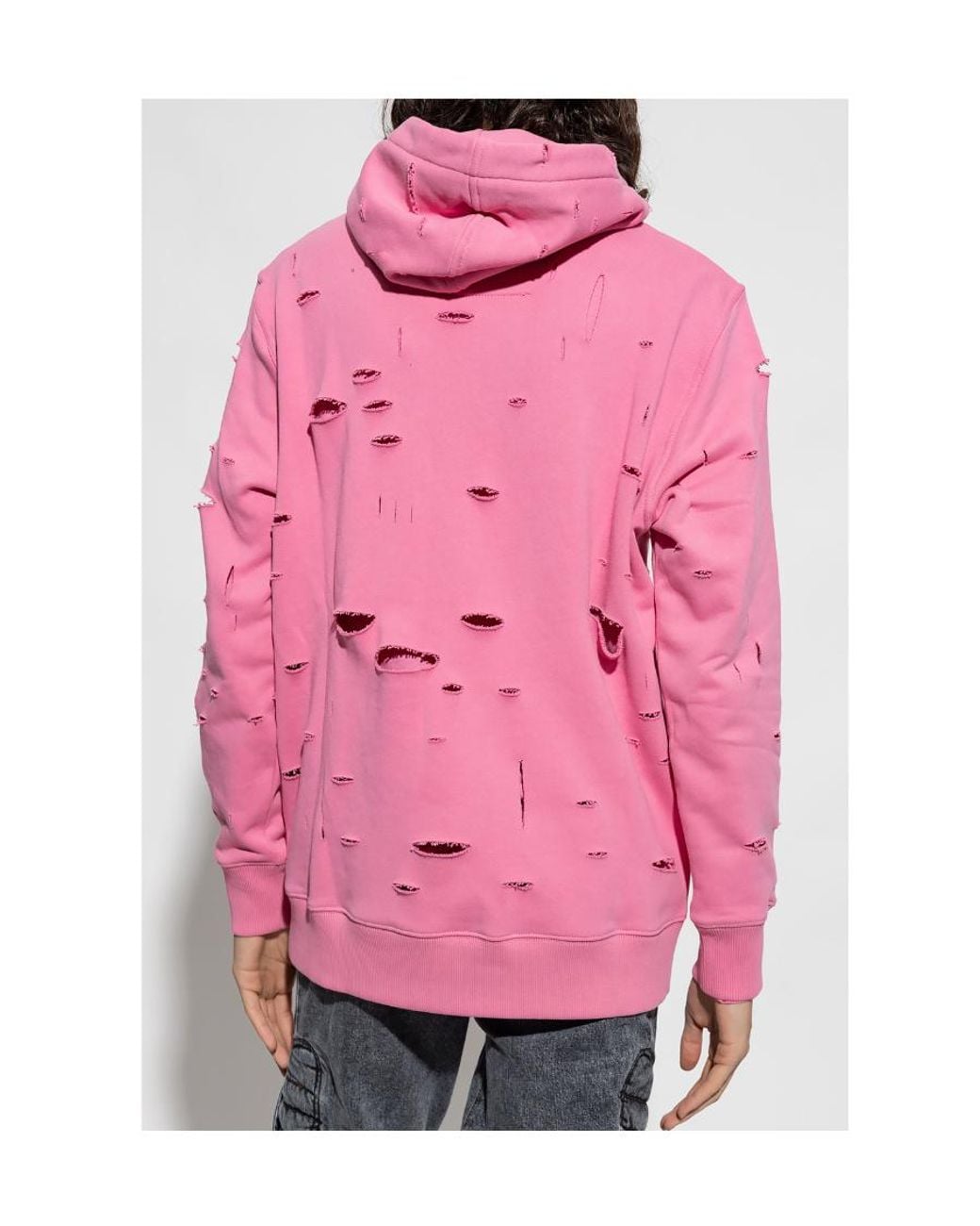 Givenchy Pink Archetype Hoodie With Destroyed Effect for men