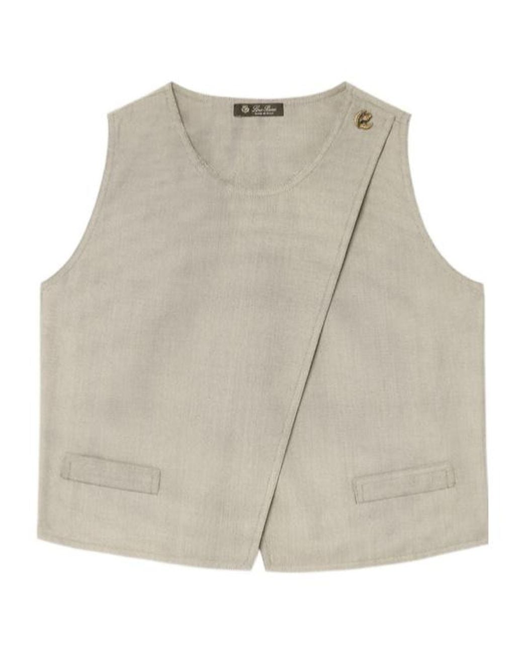 Loro Piana Gray Cristy Top