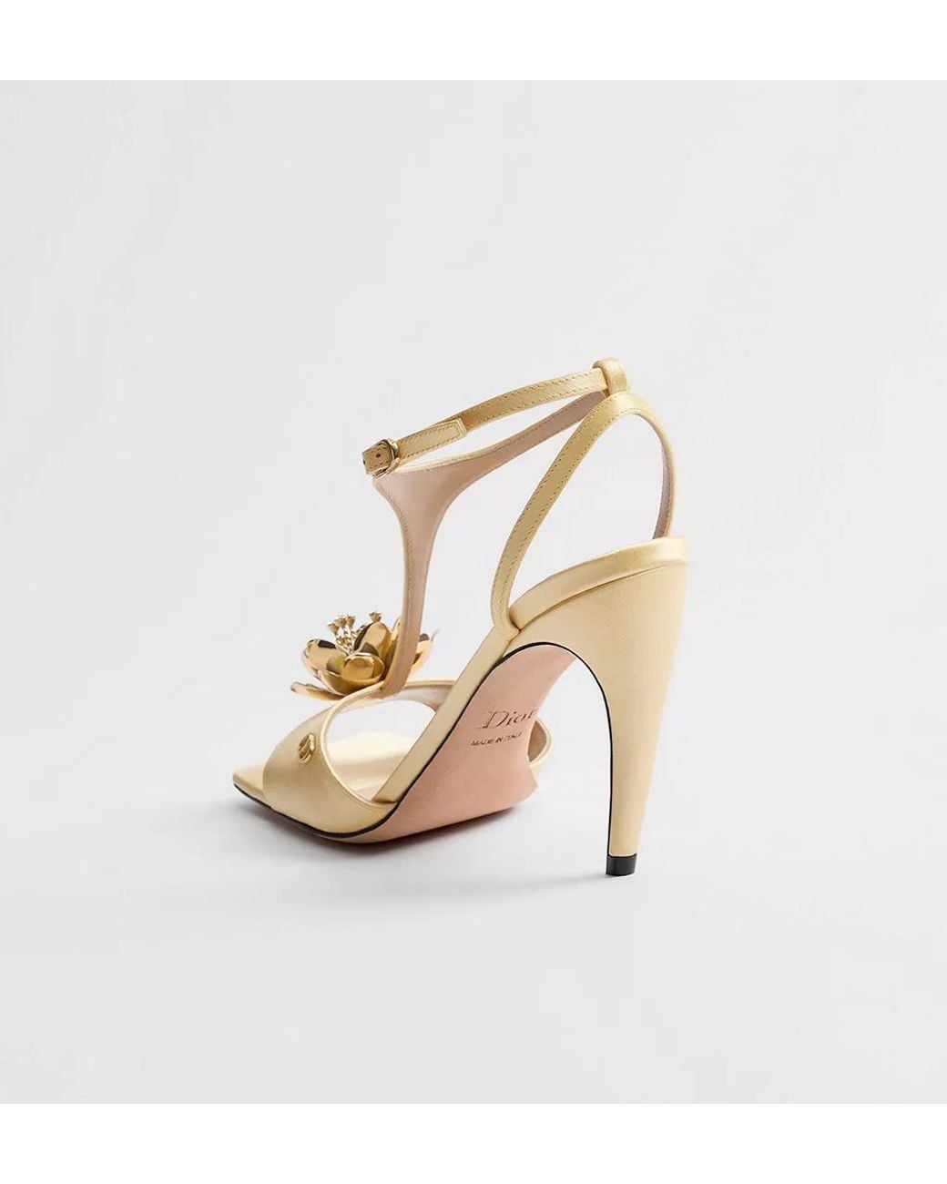 Dior Metallic Flora Heeled Sandal