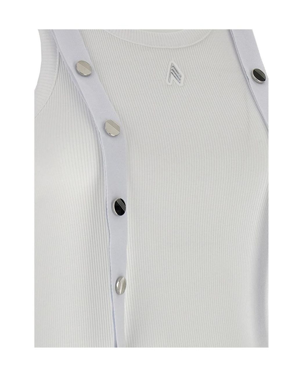 The Attico White Sleeveless Tops