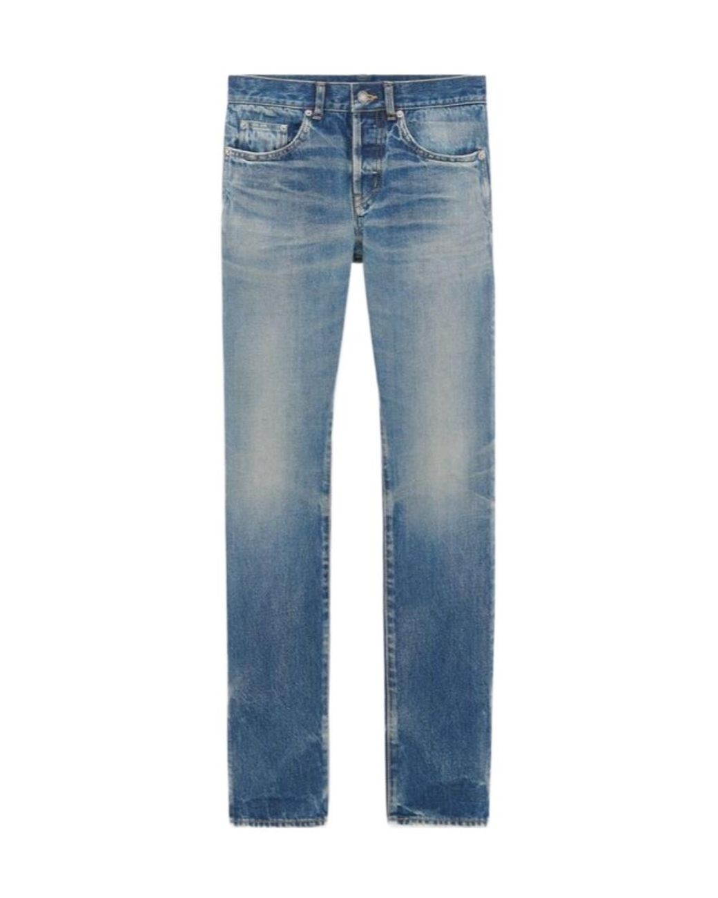 Saint Laurent Blue Low-Rise Slim-Fit Jeans for men