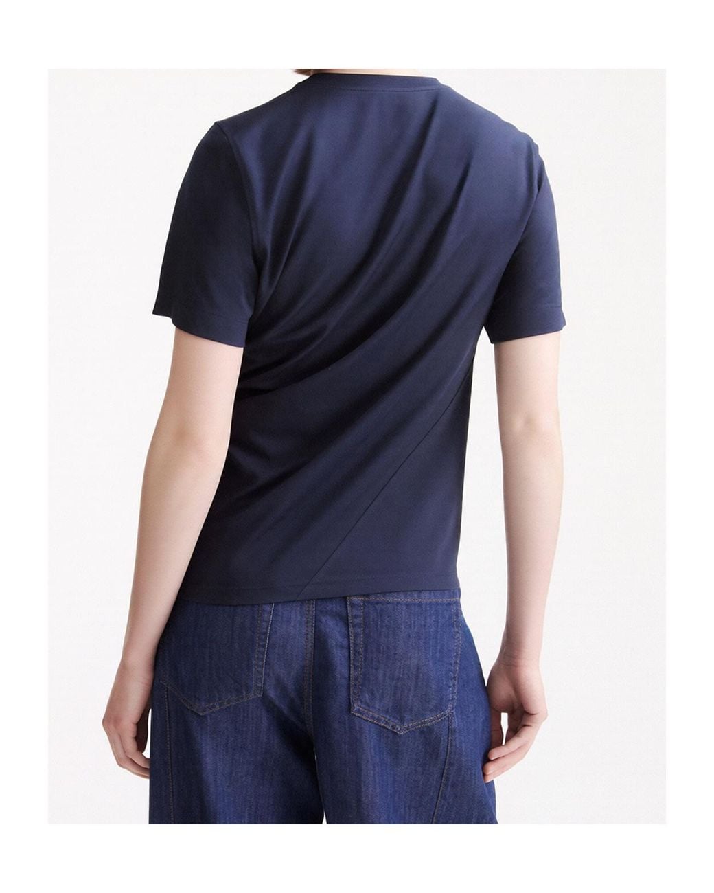 Marella Blue Asymmetric Hem T-Shirt