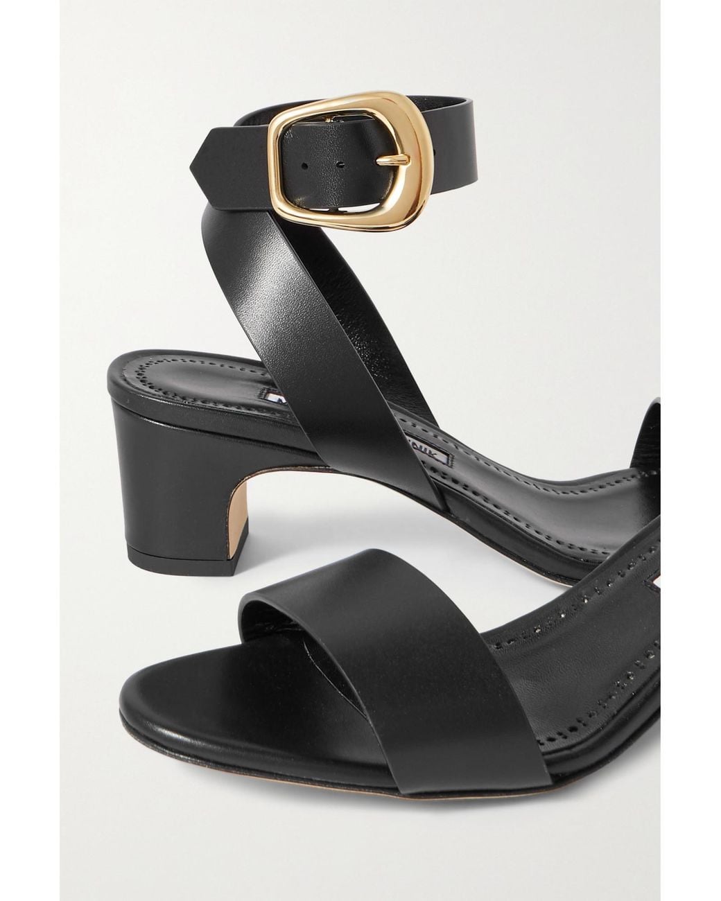 Manolo Blahnik Multicolor Minimalist Double-Strap Sandals