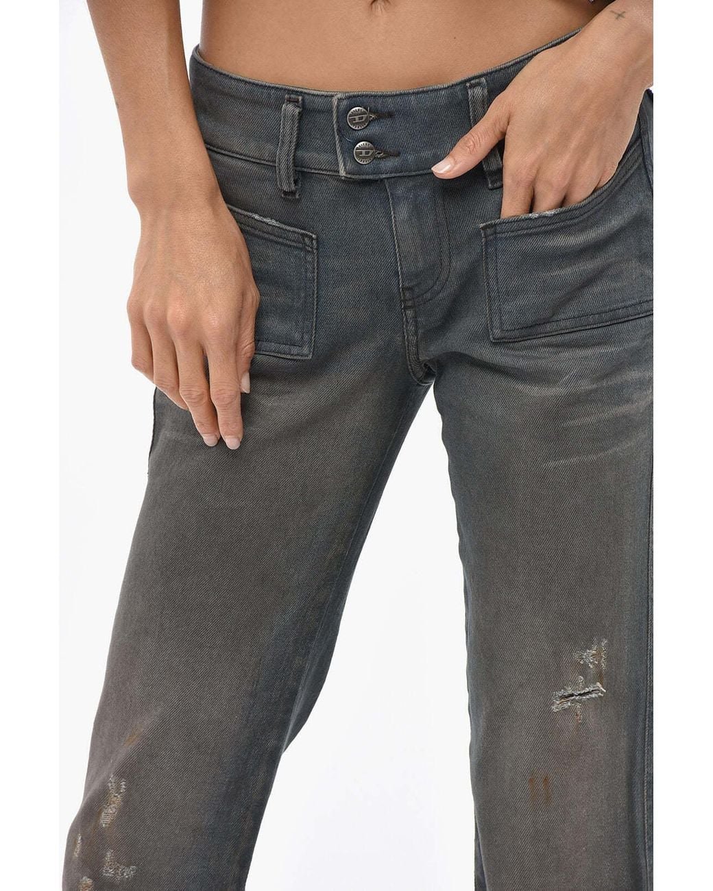 DIESEL Blue D-Hush Boot-Cut Jeans