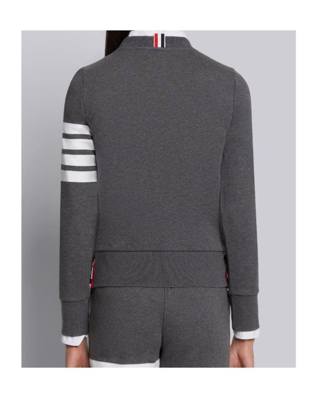 Thom Browne Gray Classic Loopback 4-Bar Sweatshirt
