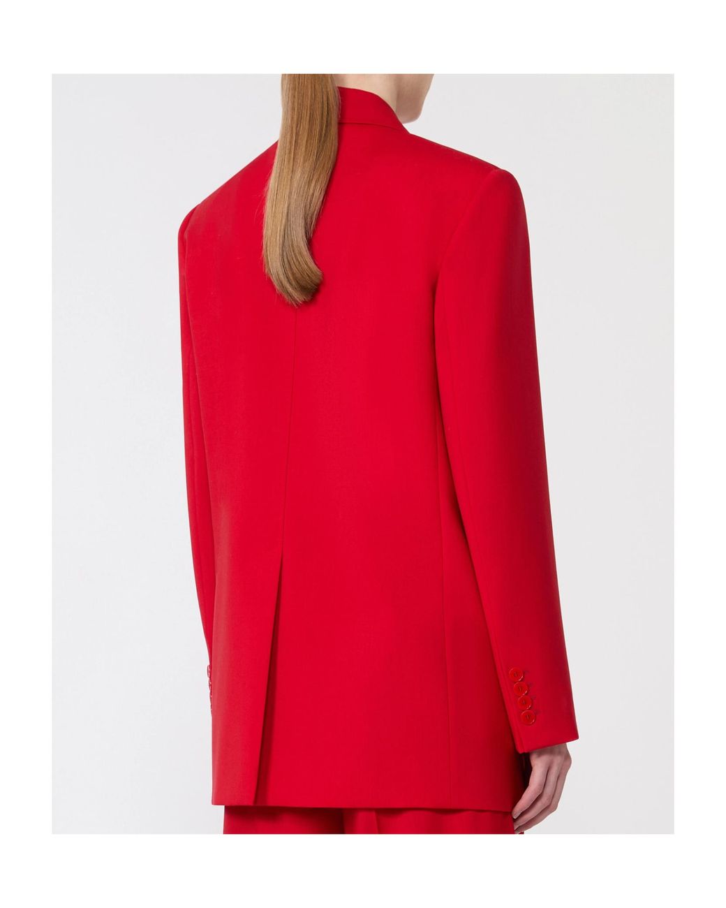 Max Mara Red Single Breasted Blazer