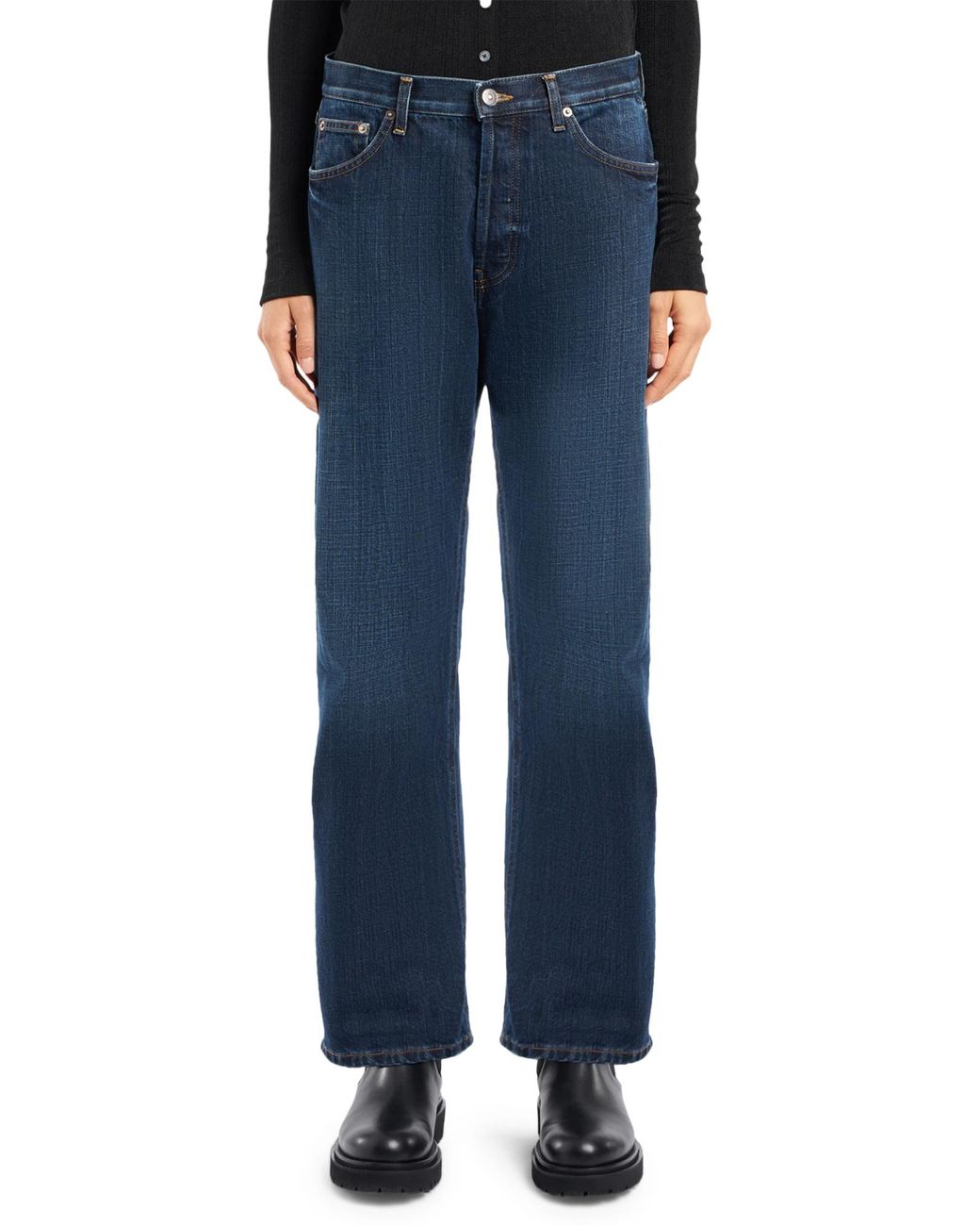 Dondup Blue Icon Straight-Leg Jeans