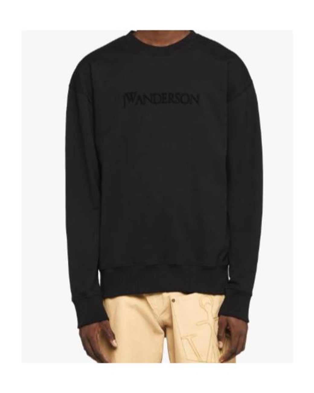 J.W. Anderson Black Jw Anderson Logo Embroidered Sweatshirt for men