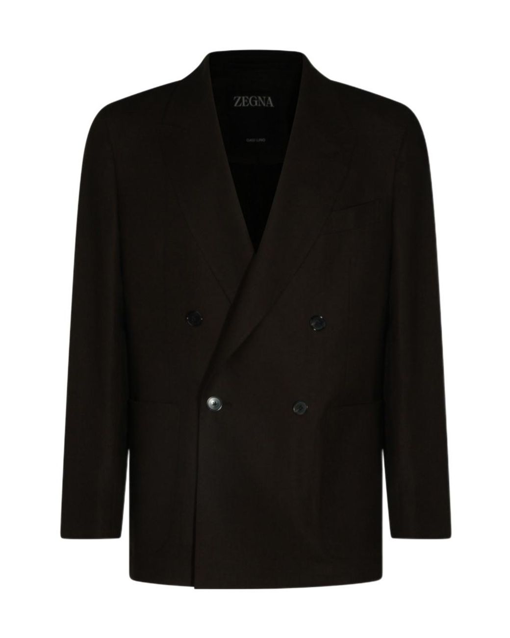 Zegna Black Double Breasted Jacket for men