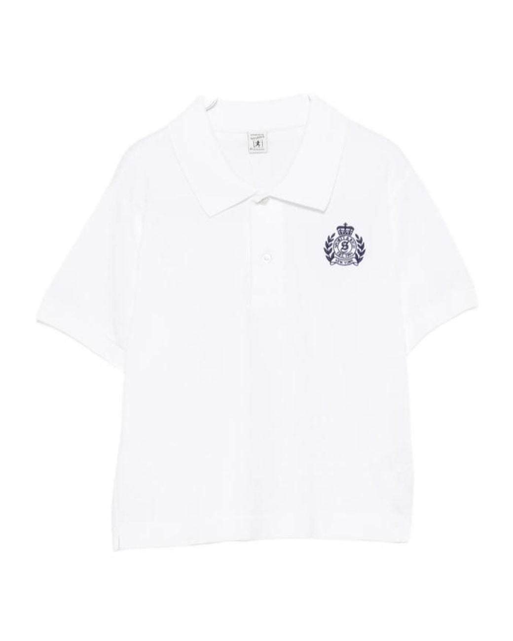Sporty & Rich White Short-Sleeved Polo Shirt