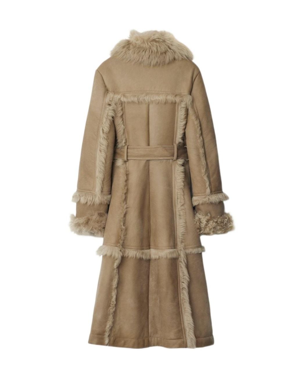 Burberry Natural Shearling Coat