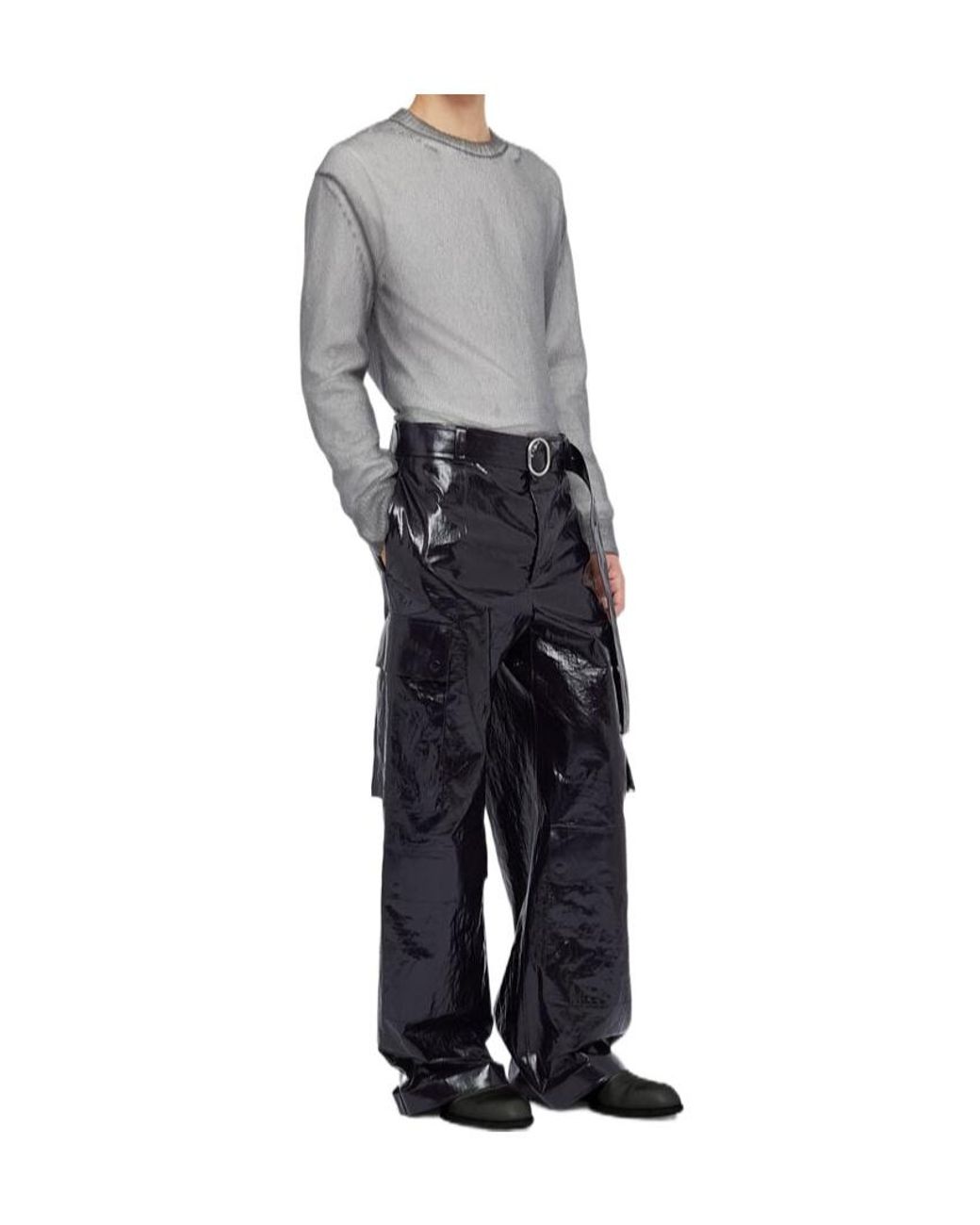 Jil Sander Gray Layered Jumper for men