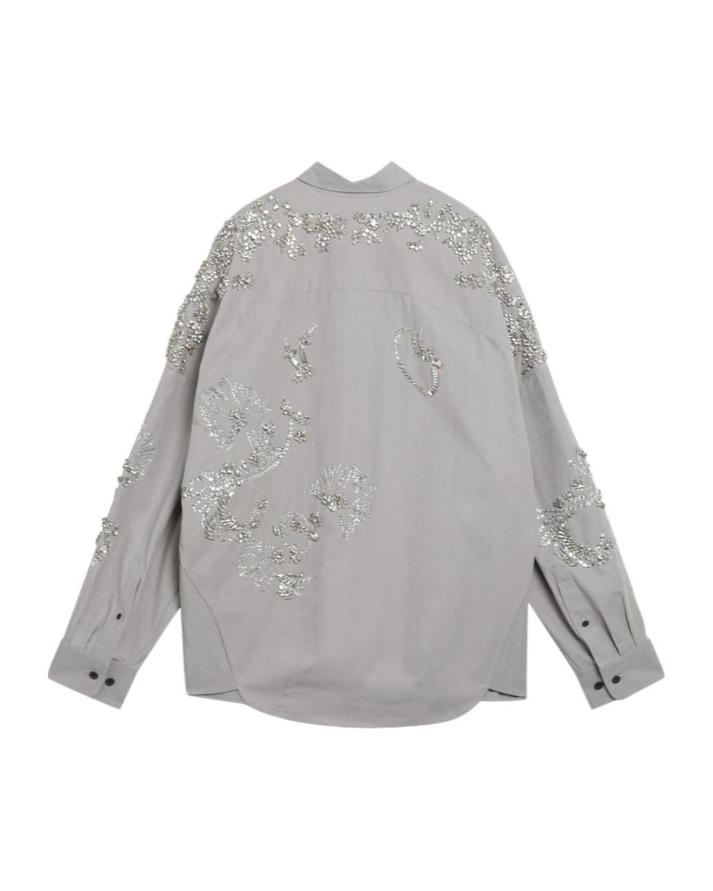 Dries Van Noten Gray Embellished Shirt