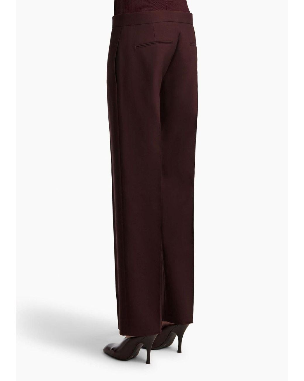 Khaite Purple Callen Pleated-Front Trousers