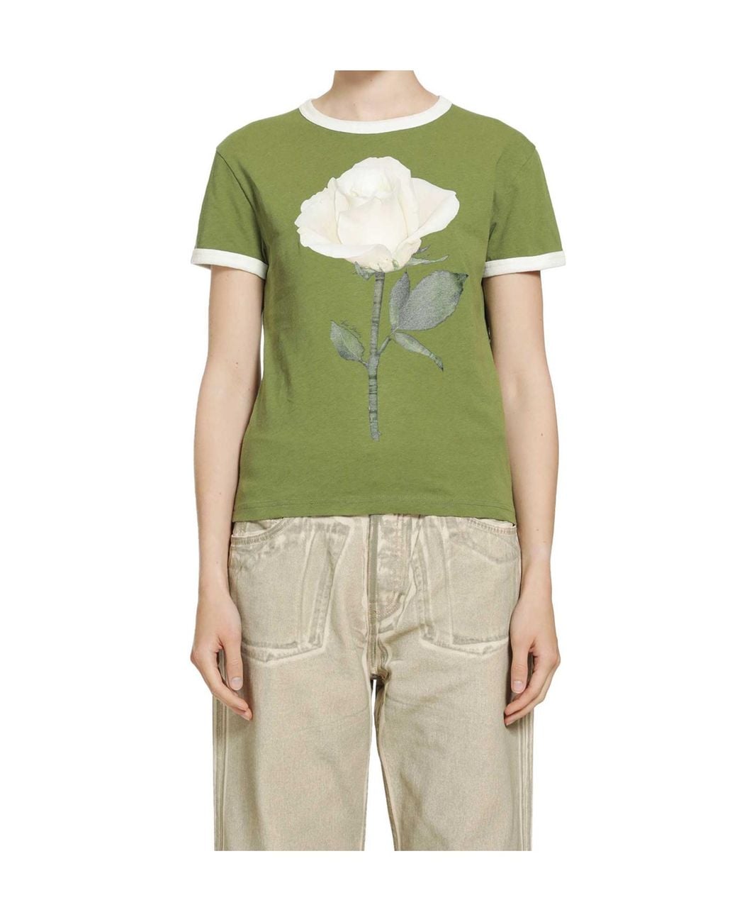 Acne Green Short-Sleeved T-Shirt