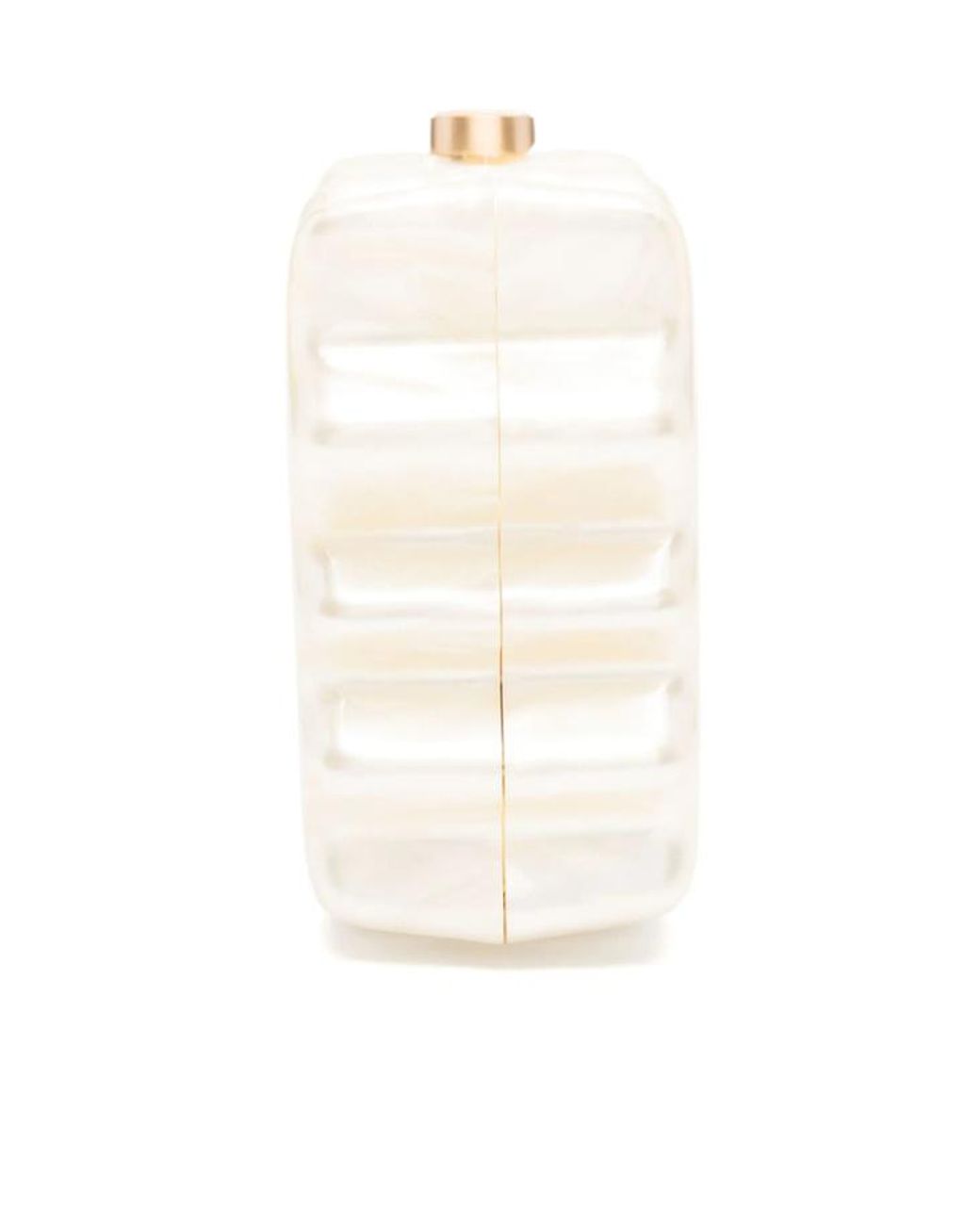 Cult Gaia Natural Paloma Logo Prined Clutch Bag