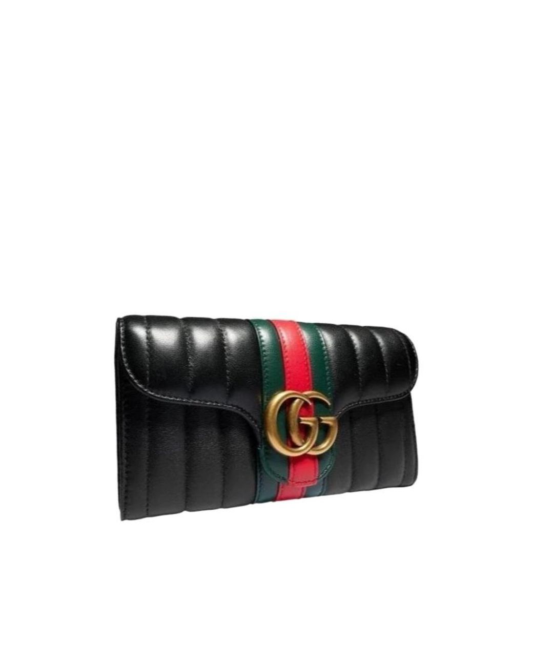 Gucci Black Gg Marmont Continental Wallet