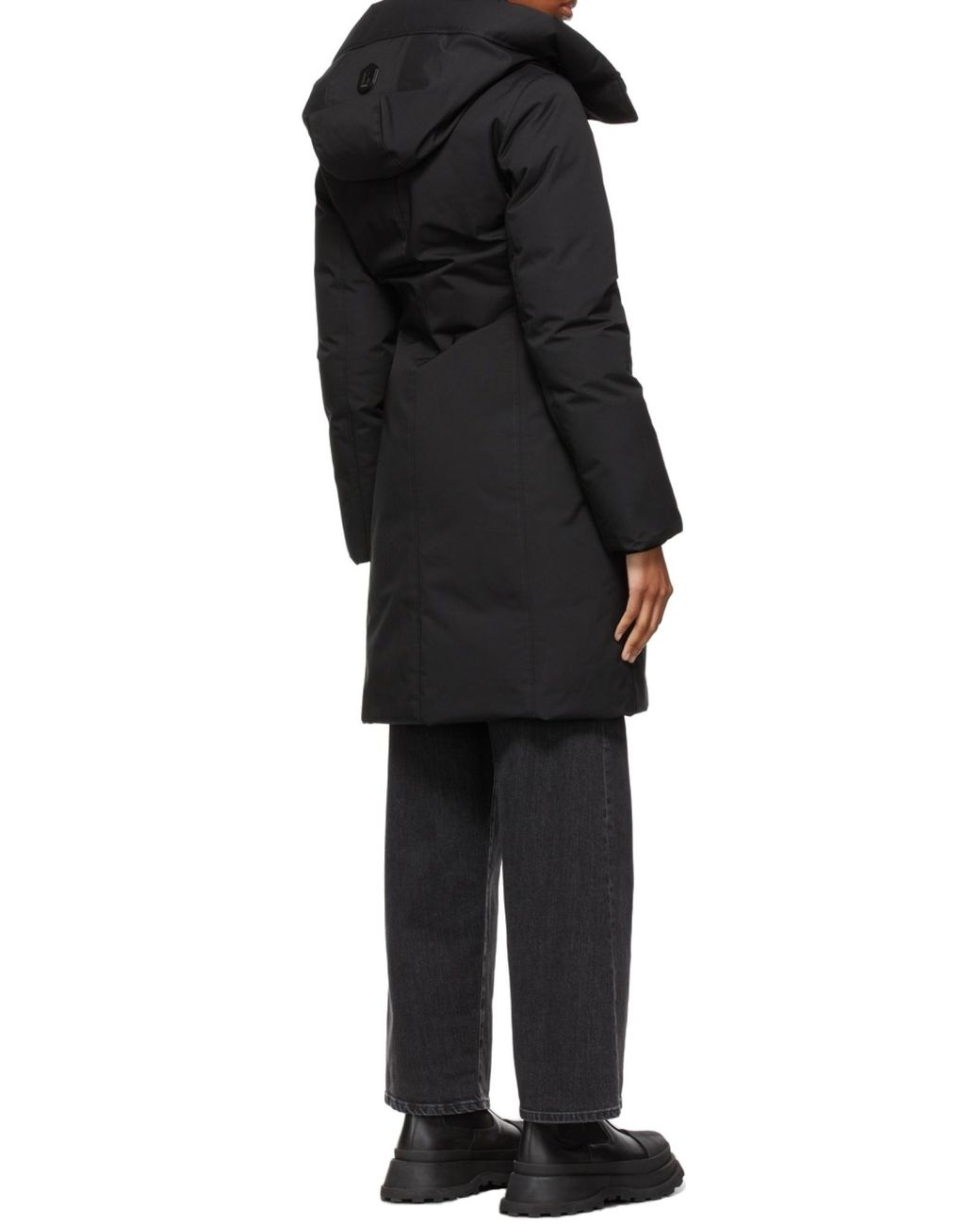Mackage Black Padded Down Hooded Coat
